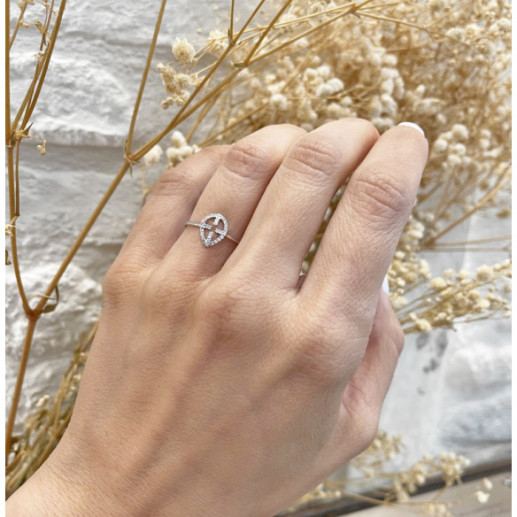 Gold Cross Ring LITTLE DETAILS. - Diamond Rings 2