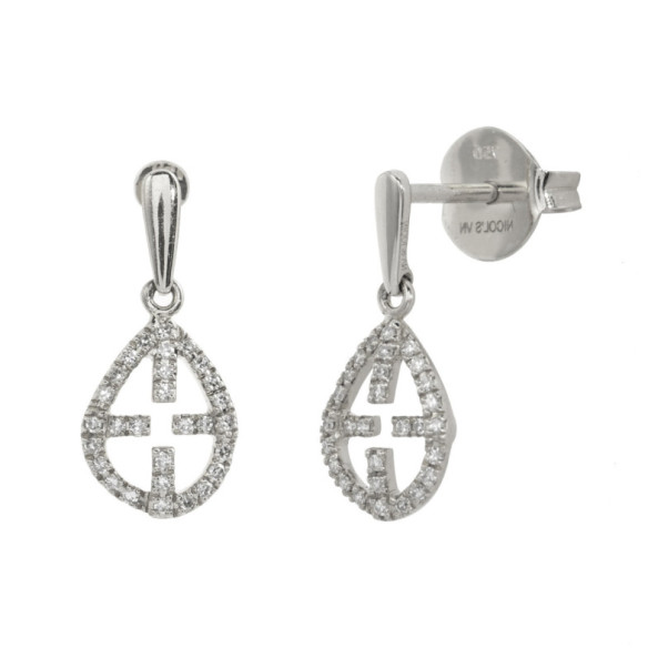Goldkreuz-Ohrringe mit kleinen Details - kurze