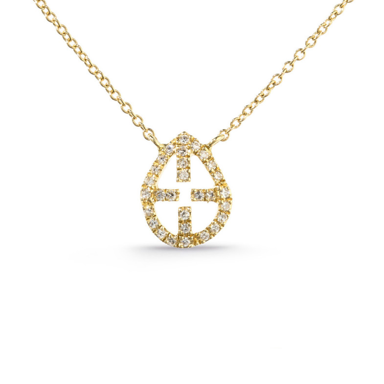 Collar Oro Cruz Little Details - Collares de Diamantes