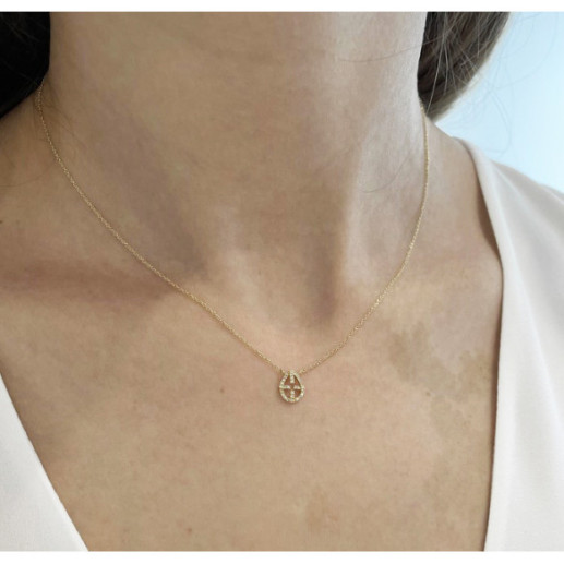 Collar Oro Cruz Little Details - Collares de Diamantes 2