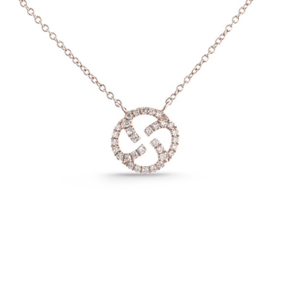 Gold Templar Seal Necklace LITTLE DETAILS - Diamond Necklaces