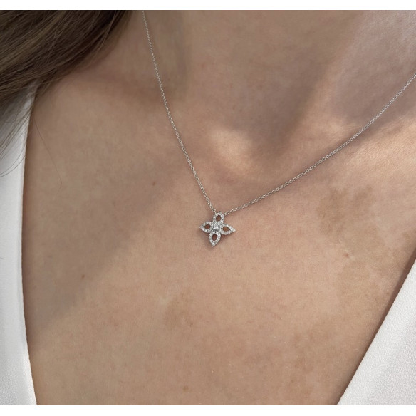 Gold Collar Pico Flower Little Details - Diamant Halsketten