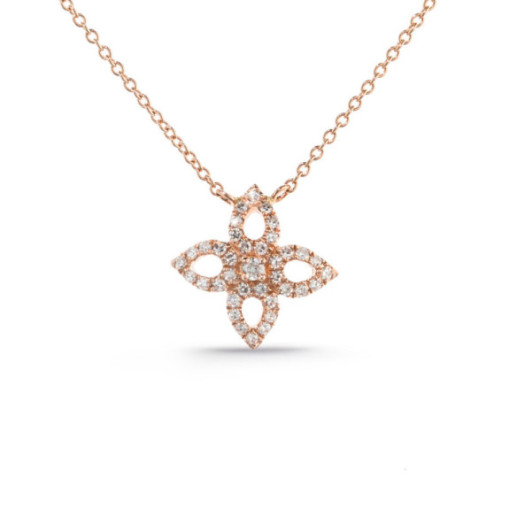 Peak Gold Flower Necklace LITTLE DETAILS - Diamond Necklaces