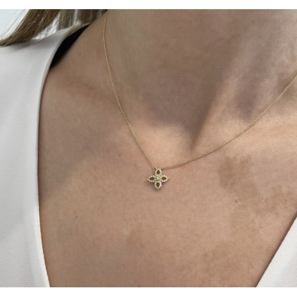 Collar Oro Flor Pico Little Details - Collares de Diamantes