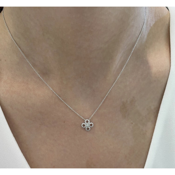 Collar Diamantes Flor Redonda Little Details - Collares de Diamantes