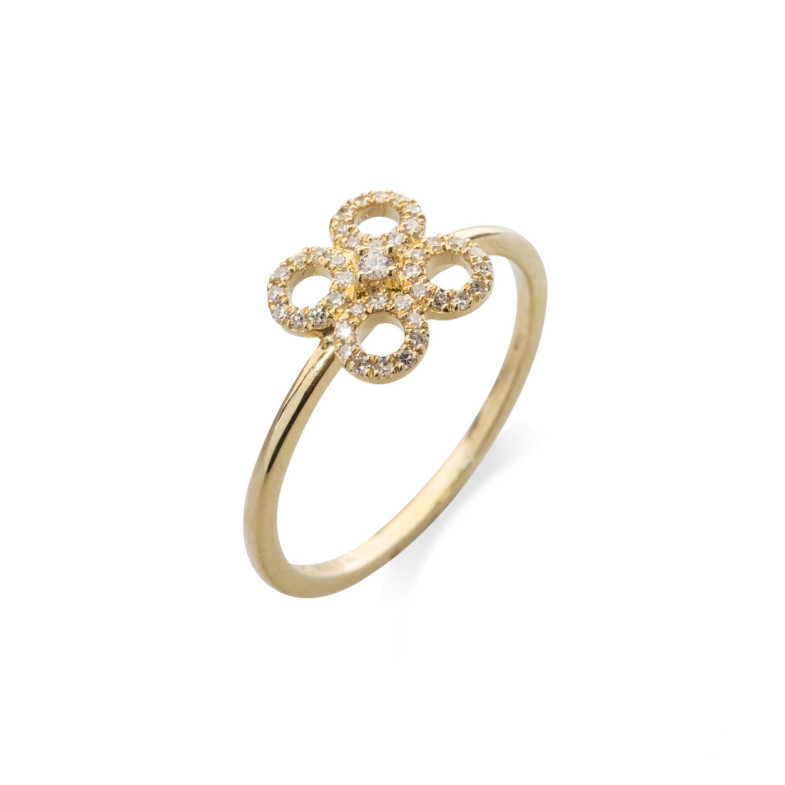 Anillo Flor Redonda Little Details - Anillos de Diamantes