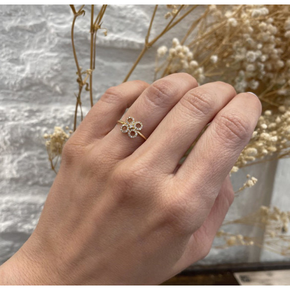 Anillo Flor Redonda Little Details - Anillos de Diamantes