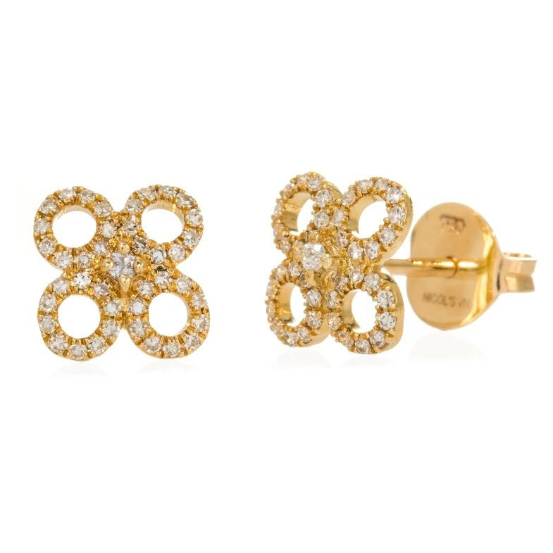 Gold Ohrringe Redonted Flower Little Details - kurze