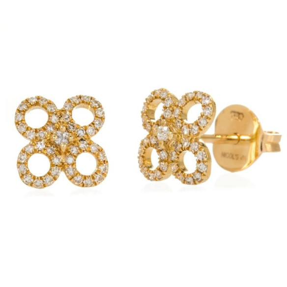 Gold Ohrringe Redonted Flower Little Details - kurze