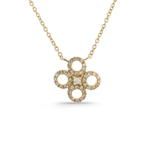 Collar Oro Flor Redonda Little Details - Collares de Diamantes