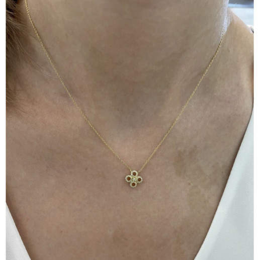 Collar Oro Flor Redonda Little Details - Colliers diamant 2