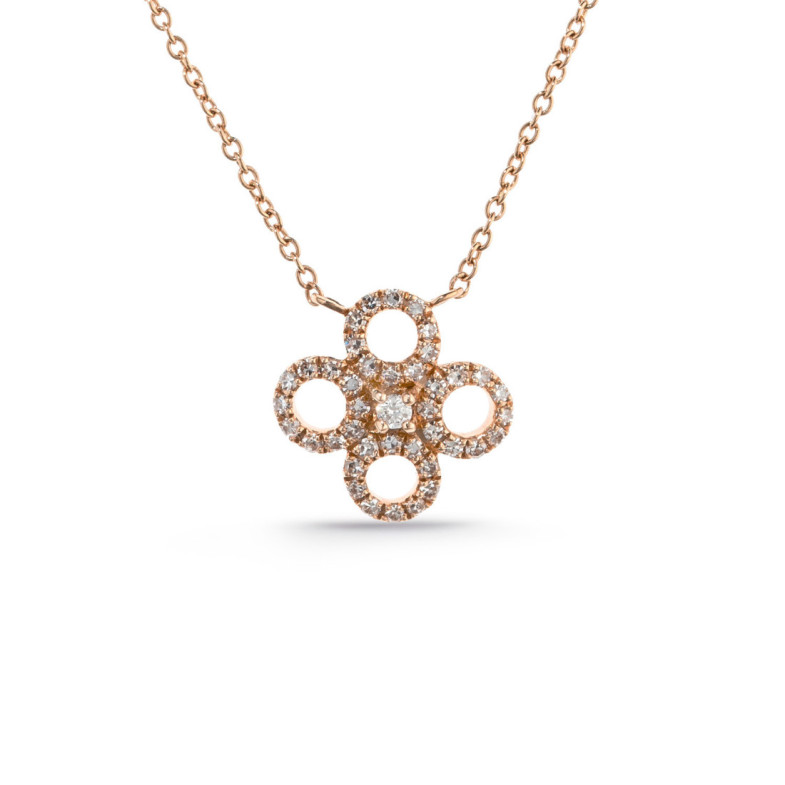 Collar Oro Flor Redonda Little Details - Collares de Diamantes