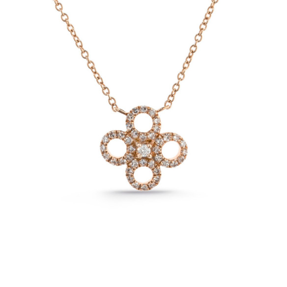 Collar Oro Flor Redonda Little Details - Collares de Diamantes