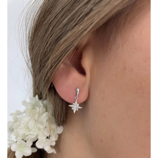 Shooting Star Diamond Earrings LITTLE DETAILS. - short 2
