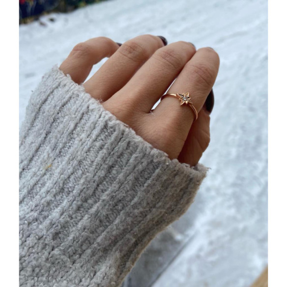 Shooting Star Diamond Ring LITTLE DETAILS - Brilliant Cut