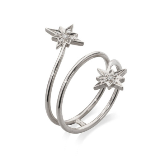 Anillo Diamantes Estrella Fugaz Cola Doble Little Details - Anillos de Diamantes