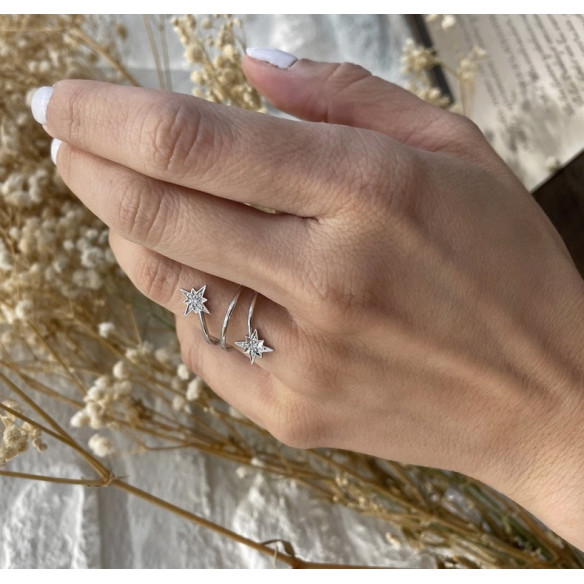 Shooting Star Double Tail Diamond Ring LITTLE DETAILS. - Diamond Rings