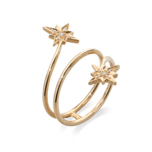 Anillo Estrella Fugaz Cola Doble Little Details - Anillos de Diamantes