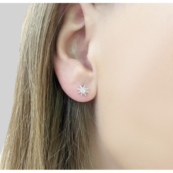 Pendientes Diamantes Estrella Lady Star - curto