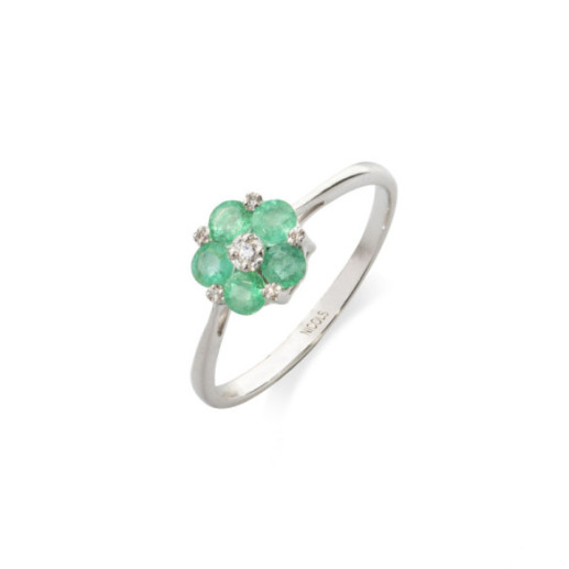 DETAILS MINI Flower Ring - Emerald rings