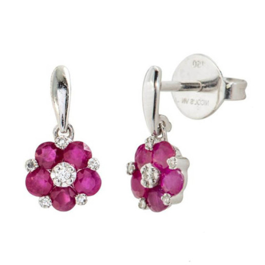 Goldohrringe mit Mini-Details - Rubi-Ohrringe