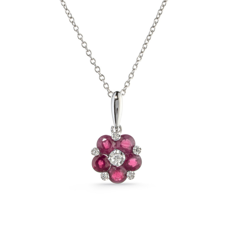 Colgante Rubí Mini Details - Colgantes de Piedras Roja