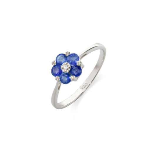 Ring Flower Sapphire Mini Details - Anelli zaffiro
