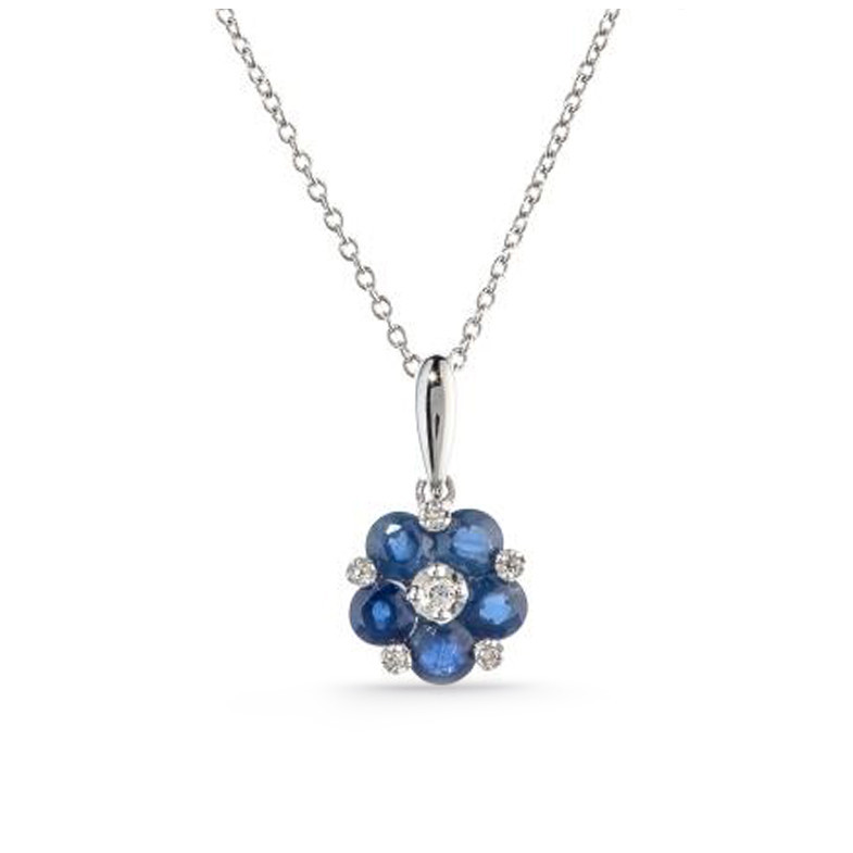 Gold pendant DETAILS MINI - Blue Stone Pendants