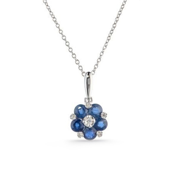 Gold pendant DETAILS MINI - Blue Stone Pendants