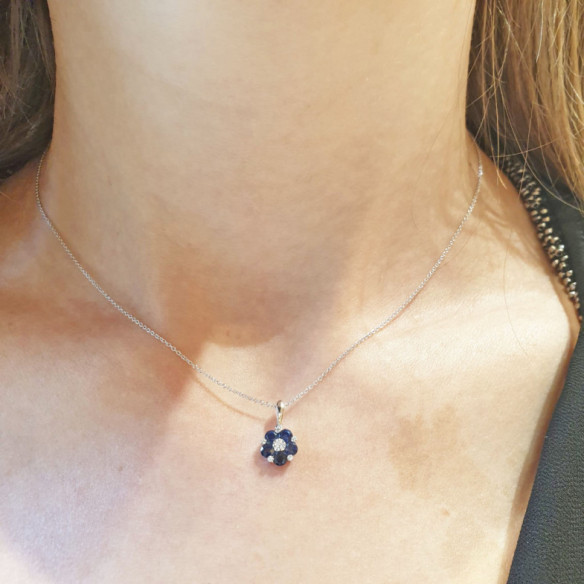 Colgante Oro Mini Details - Colgantes de Piedras Azul