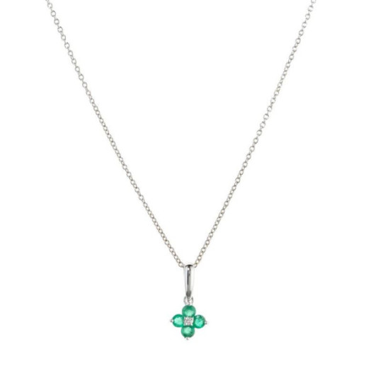 Gold pendant DETAILS MINI - Pendants of green stones