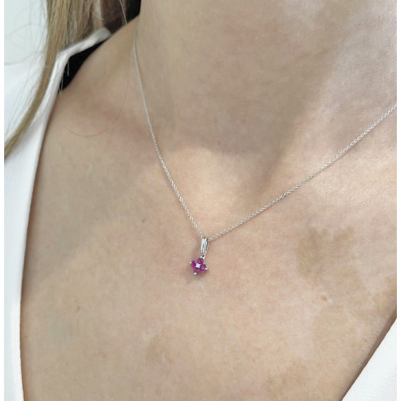 Ruby Gold MINI DETAILS Pendant - Red Stone Pendants