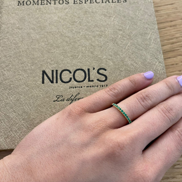 Anillo Esmeraldas Dafne Band - Anillos de Esmeralda