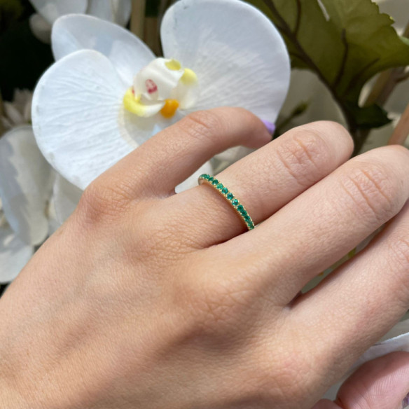 Anillo Esmeraldas Dafne Band - Anillos de Esmeralda
