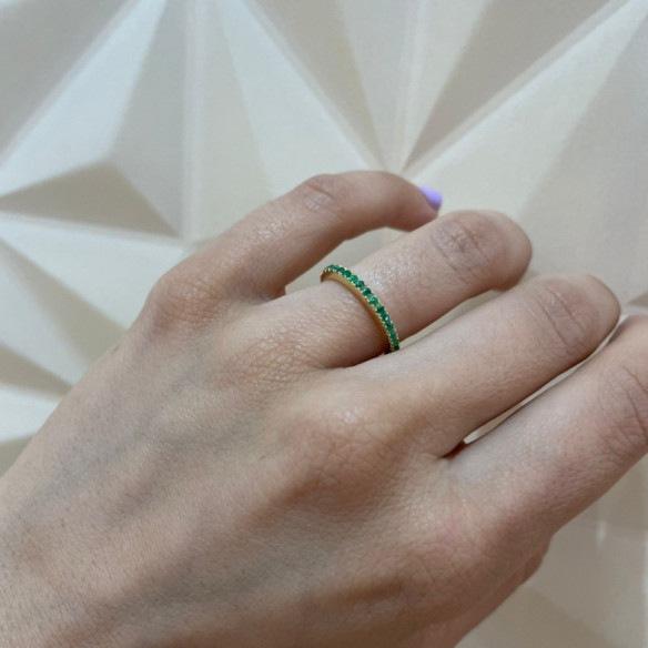 Anillo Esmeraldas Dafne Band - Anillos de Esmeralda