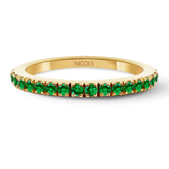 Anillo Granate Verde Dafne Band - Anillos Otras Piedras Preciosas