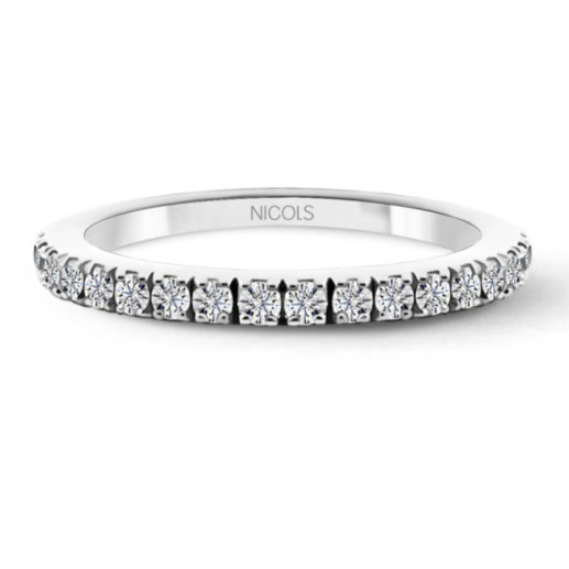 Anillo Diamantes Dafne Band Oro Blanco - Brillant