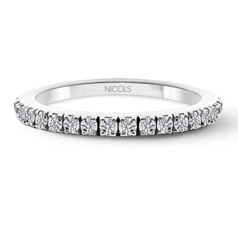 DAFNE BAND White Gold Wedding Ring Diamond 0.38 - Brilliant Cut