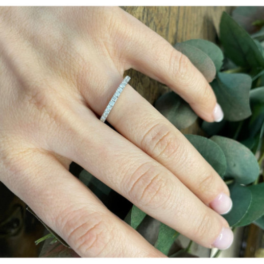 Anillo Diamantes Dafne Band Oro Blanco - Talla Brillante 2