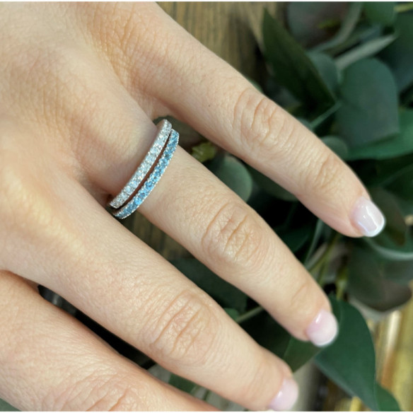 DAFNE BAND White Gold Wedding Ring Diamond 0.38 - Brilliant Cut