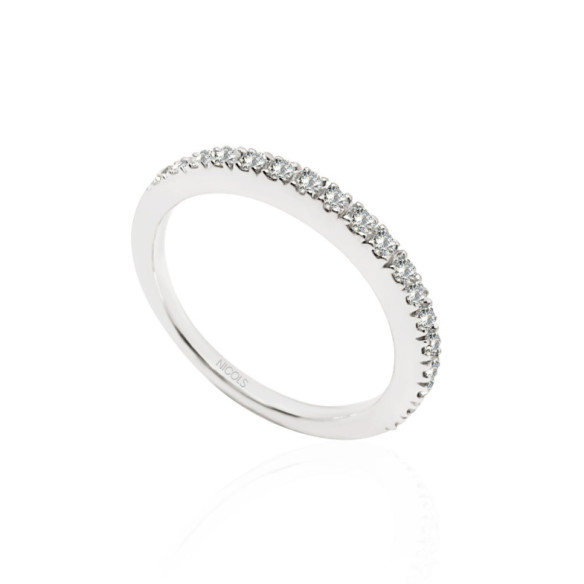 DAFNE BAND White Gold Wedding Ring Diamond 0.38 - Brilliant Cut