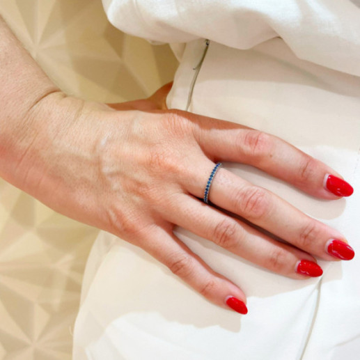 Ruby Stackable Ring DAFNE BAND - Sapphire rings 2