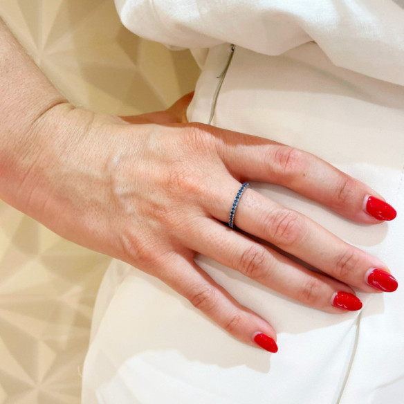 Anillo Zafiro Dafne Band - Anéis de safira