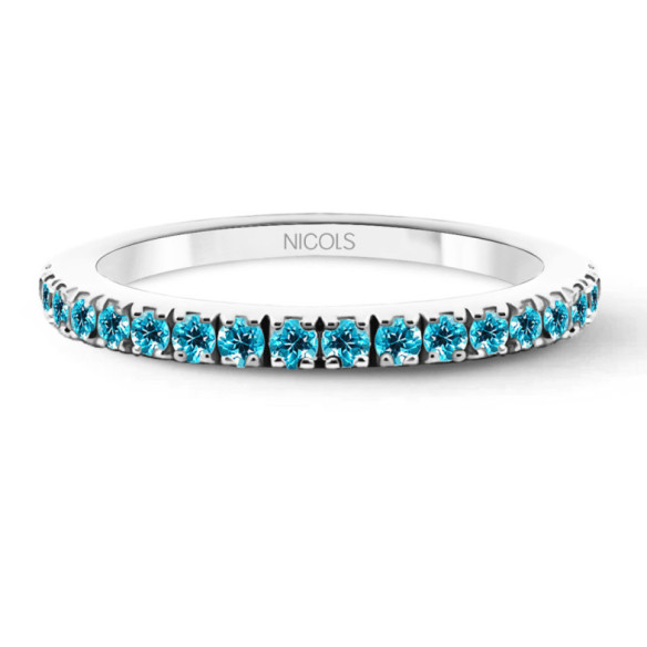 Anillo Topacio Azul Dafne Band - Anillos Otras Piedras Preciosas