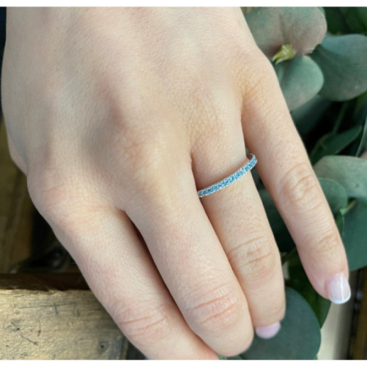 Anillo Topacio Azul Dafne Band - Anillos Otras Piedras Preciosas 2