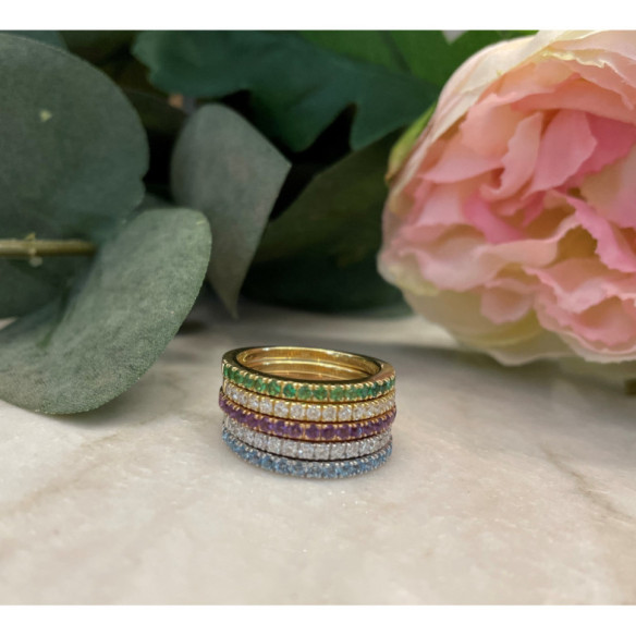 Anillo Topacio Azul Dafne Band - Ringe andere Edelsteine