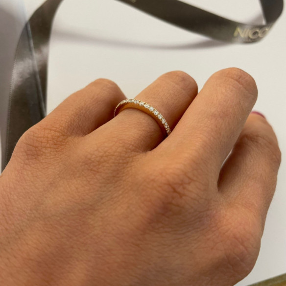 Anillo Diamantes Dafne Band - Brillante