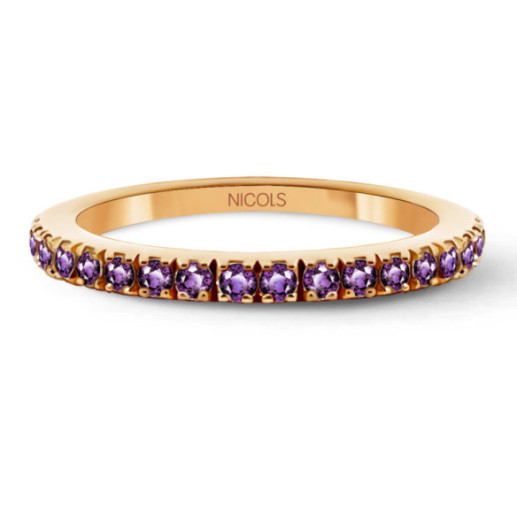 Anillo Amatista Dafne Band - Anillos de Promesa Diamantes