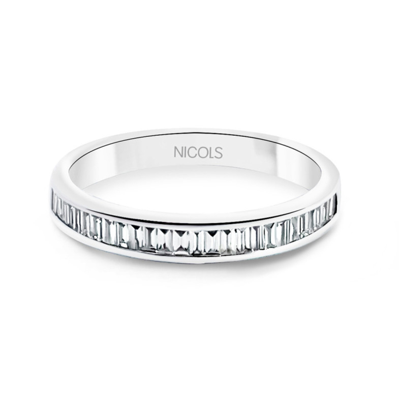 Diamond Alliance Ring 0.50 Abelia - Carving baguette