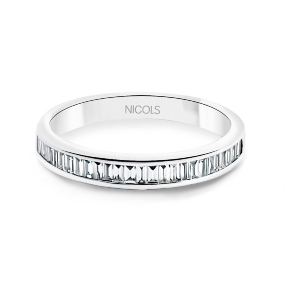 Diamond Alliance Ring 0.50 Abelia - Carving baguette